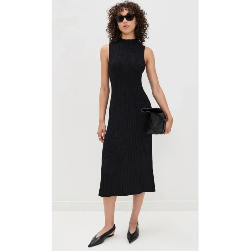 theory fitted dress Theory Sleeveless Stretch Wool Sheath Dress in Black at Nordstrom, Size 14